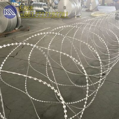 Country Border Protection Fence Galvanized BTO 22 Razor Barbed Wire