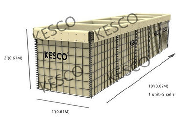 HESCO 밀 군 모래 벽 Hesco 장벽 아연 -5% 알루미늄 합금 철사 5개의 시리즈