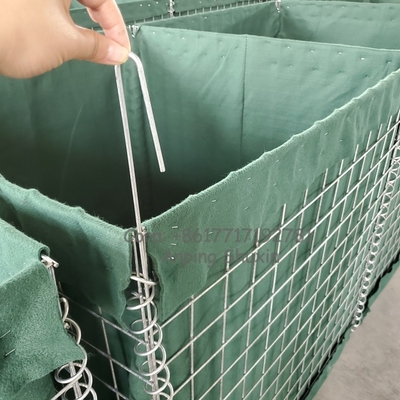 안전 스틸 보호 메시 가비온 상자 방어 장 장 가연 가비온 모래 채우 벽