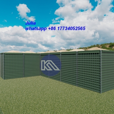 Galvanized Welded Mesh Gabion Box 5mm Wire 300 Gsm Geotextile Military Barrier