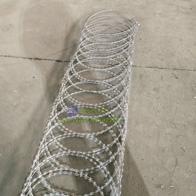 Ukrain Hot Dipped Galvanized Egoza BTO-16 1100mm Diameter Razor Wire for Border Protection Fence