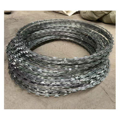 Razor Wire Razor Barbed Wire Galvanized Steel 18" 1 Coils 50 Ft Per Roll CBT-65
