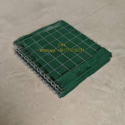 High-Strength MIL2 Welded Gabion Box Lined With Geotextile Cloth Used For Defensive Bastion Barriers