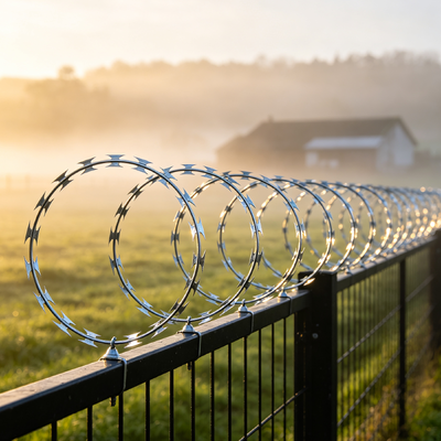 Stainless Steel Razor Barbed Wire CBT-65 Concertina Wire for Residential Farm Safety
