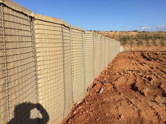 Hesco 요새 장벽을 채우는 강 보호 지구 뜨거운 담궈진 직류 전기를 통한 철사 Gabion