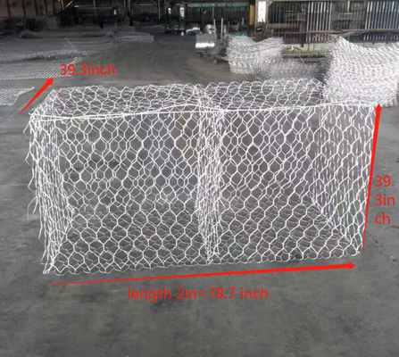 공사장 사업을 위한 표준 1x1x2m 3.05 밀리미터 80x100mm 개비온 철망 바구니