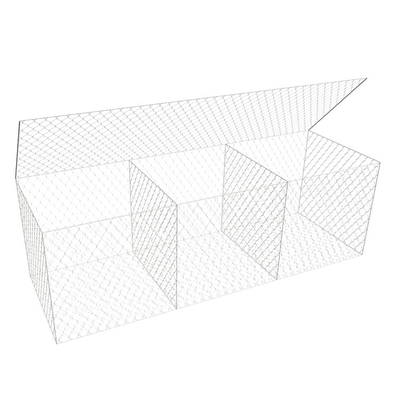 갈판 코팅 헥사고널 가비온 상자 2*1*1 M 60mm X 80mm