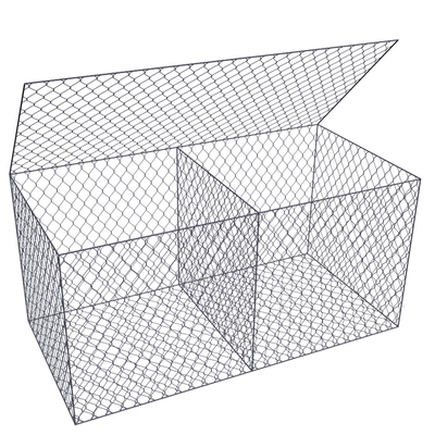 녹색 Pvc 코팅 가비온 바구니 100x50x30 받침벽 8x10cm 메시 홀