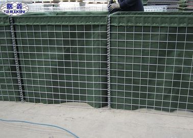녹색 Geotextile 군 Gabion 상자 아연 - 알루미늄 입히는 유형