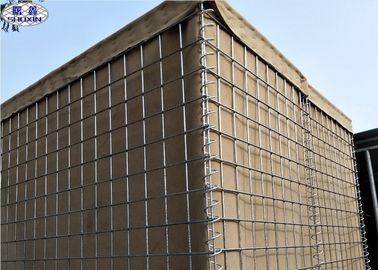 Gabion 상자 방어적인 Hesco 군 장벽 베이지 모래 Geotextile 세륨 증명서