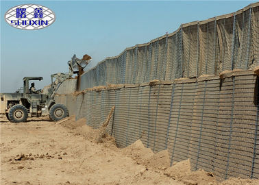 Gavanized 방어적인 Gabion 장벽 Geotextile 녹슬지 않는 특징