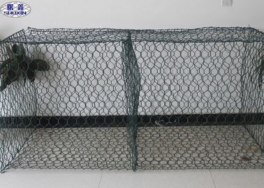 길쌈된 Gabion 벽 감금소/돌 바구니 옹벽 강둑 보호