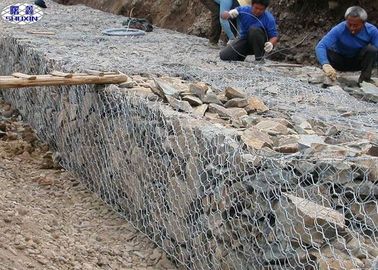60*80 Gabion 벽 감금소/철사 감금소 돌 옹벽 6각형 작풍