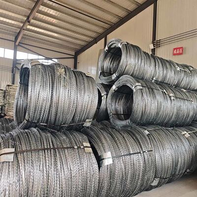 용융 아연 도금 블레이드 가시철사 면도기 가시철사 농장 보안 안티 클라이밍