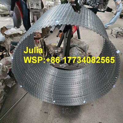 내구성이 뛰어난 500mm OD BTO-16 레이저 메쉬 102 루프 레이저 철조망 부식 방지 주거 커뮤니티 울타리