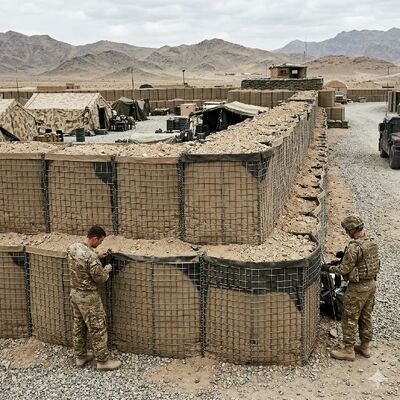 방어 장벽 2.21m X 1.52m X 30.5m 폭발 방지 모래 벽 페인트볼 공기 방탄호 팽창식 벽