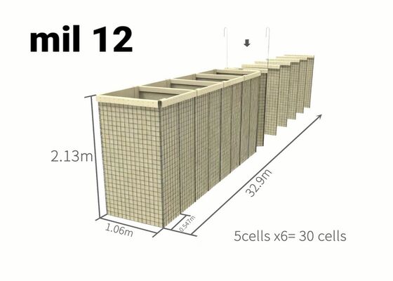 군용 장벽은 설치가 용이하기 위해 열에 담긴 진열제 철회망과 멀티 셀러 디자인으로 설계되었습니다.