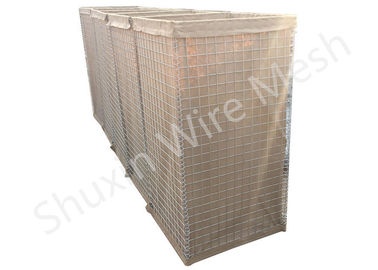 SX - 1/Geotextile 피복 4.0mm Dia를 가진 군 모래 벽 HESCO 보호 장벽