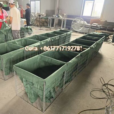 AlZn Hot Dipped Galvanized Portable Collapsible Protective Wall Baskets For Defensive Barrier