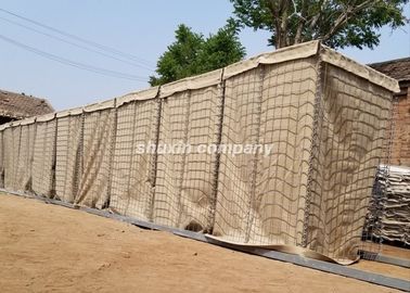 용접된 방어적인 요새 장벽 벽 군 Gabion 상자 4-5.0mm 철사 Dia