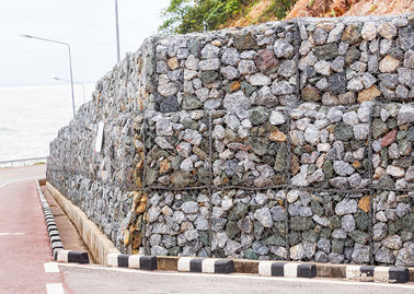 PVC 입히는 Gabion 바구니 Gabion 벽 감금소, 은행 보호를 위한 Gabion 상자