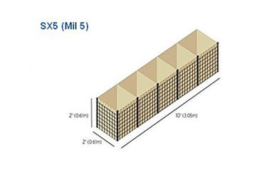 용접된 철망사 군 장벽, 벽 Hesco 방어적인 장벽 밀 5 2424