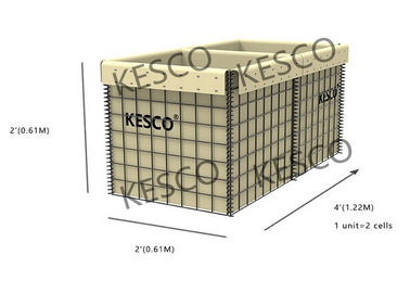 방어적인 Hesco 요새 장벽 밀 2 원정 장벽 체계