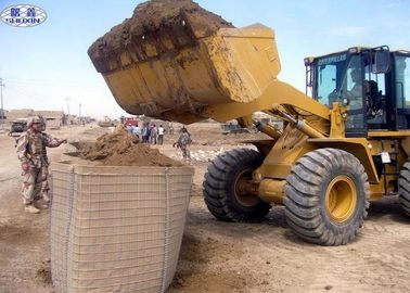 군 Geotextile 모래는 장벽, Hesco 뜨거운 담궈진 직류 전기를 통한 유형 장벽을 채웠습니다